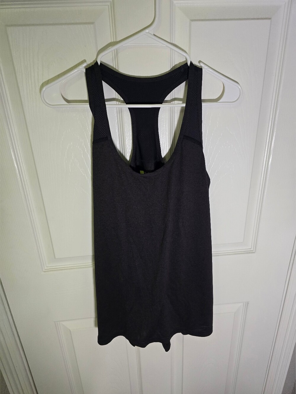 Xersion Womens Dark Grey Active Racerback Slim Fit Tank Top Large